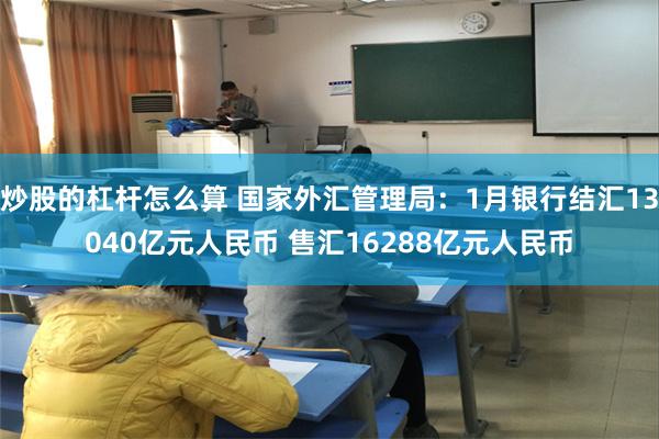 炒股的杠杆怎么算 国家外汇管理局：1月银行结汇13040亿元人民币 售汇16288亿元人民币